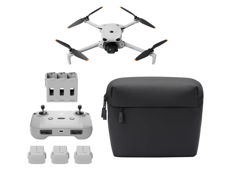 DJI Lito X1 Fly More Combo mit Drohne, Fernsteuerung DJI RC-N3, drei Akkus, Ladestation und Umhängetasche